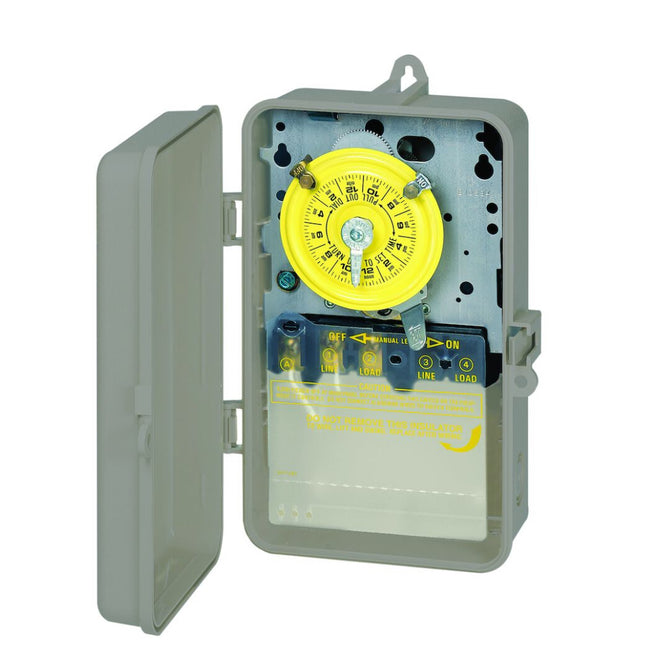 Intermatic - 24-Hour Mechanical Timer Switch - SPST Indoor/Outdoor Energy Saver for Pool Pumps and Lighting, 120V