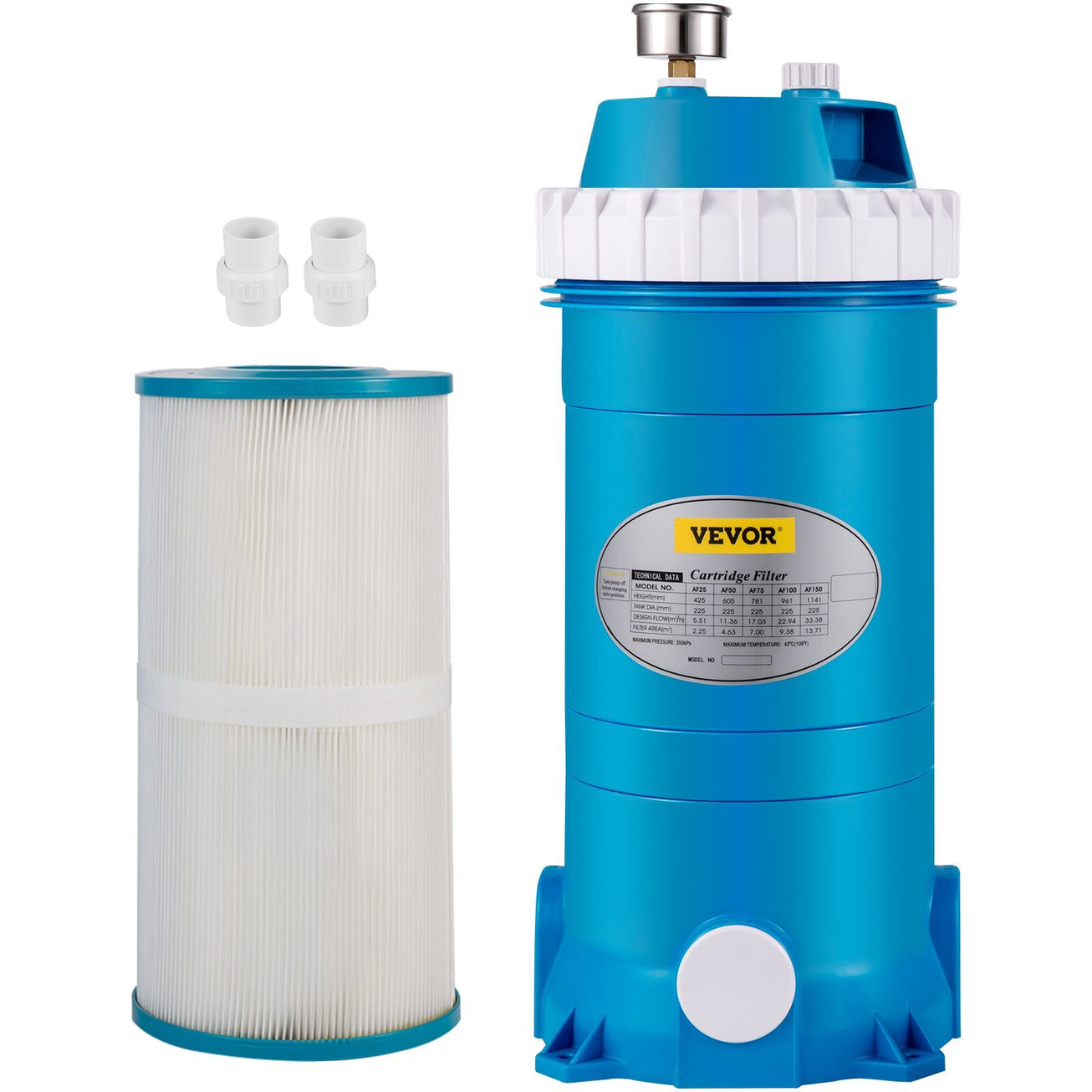 VEVOR Pool Cartridge Filter – 150 Sq. Ft Swimming Pool Cartridge Filter System